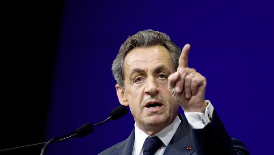 Nicolas Sarkozy s'exprime le 7 février 2015 lors du conseil national de l'UMP à Paris