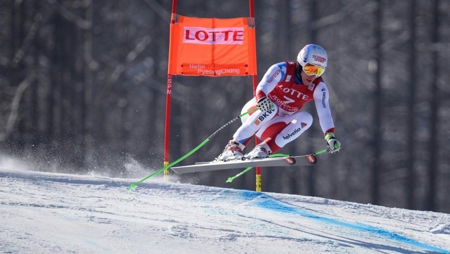 Le Suisse Carlo Janka lors du Super-Géant de Jeongseon, le 7 février 2016, en Corée du Sud