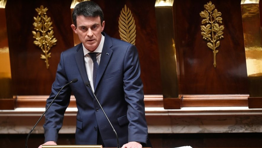 Le Premier ministre Manuel Valls lors du débat sur la révision constitutionnelle, le 5 février 2016 à l'Assemblée nationale à Paris