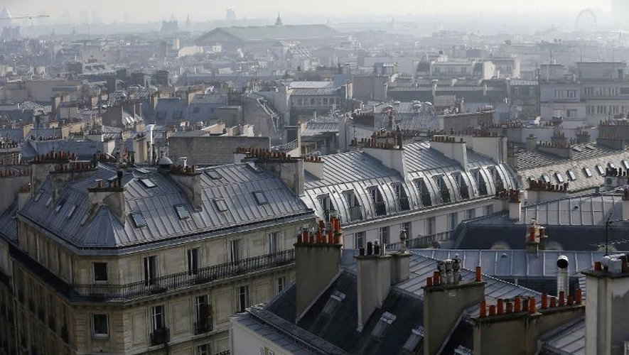 Vue des toits de Paris le 12 février 2015