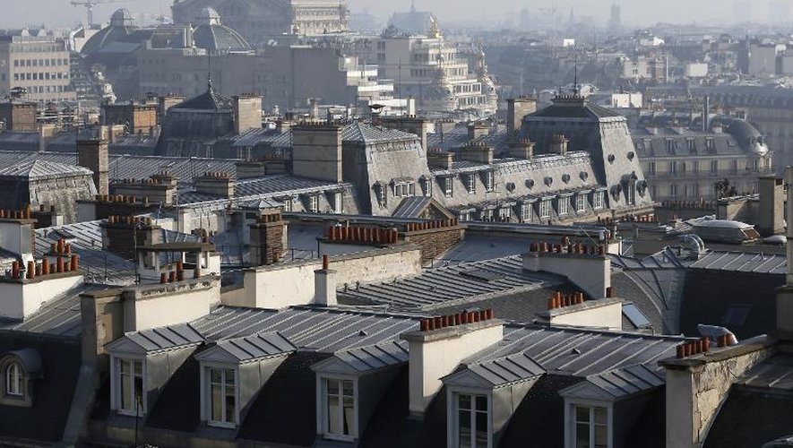 Vue des toits de Paris le 12 février 2015
