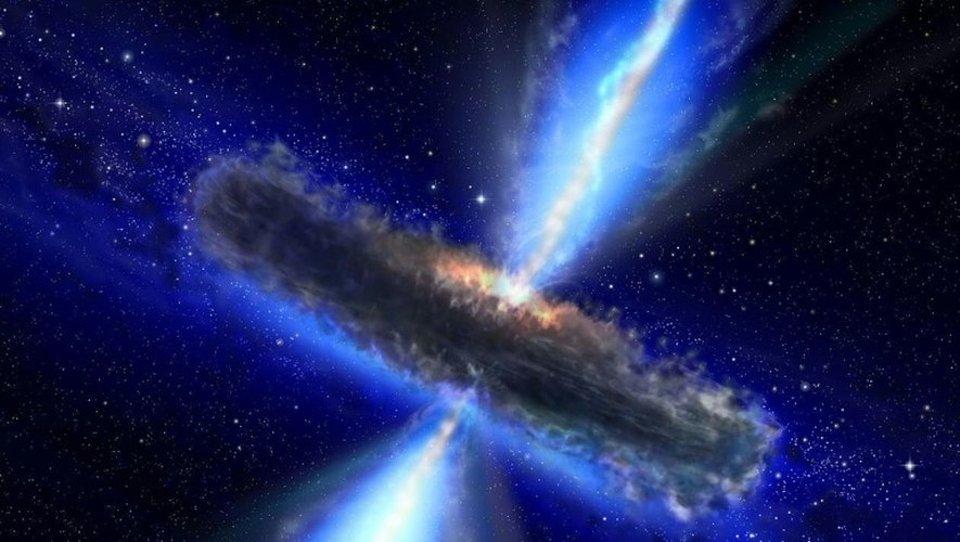 Vue d'artiste d'un quasar, réalisée le 13 mars 2012