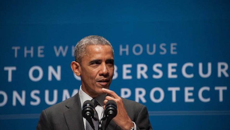 Le président américain Barack Obama à l'université de Standford, en Californie, le 13 février 2015