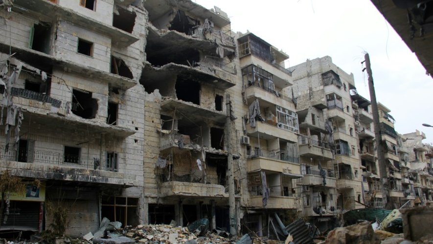 Une rue de la ville d'Alep en Syrie, le 27 janvier 2014