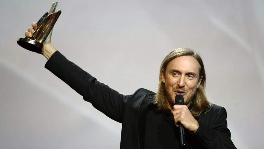 Le DJ français David Guetta, aux  30èmes Victoires de la Musique, le 13 février 2015 au Zénith à Paris