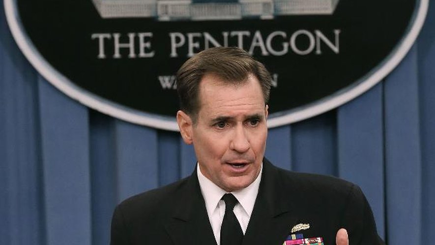 Le porte-parole du Pentagone, le contre-amiral John Kirby, le 9 janvier 2015 à Arlington