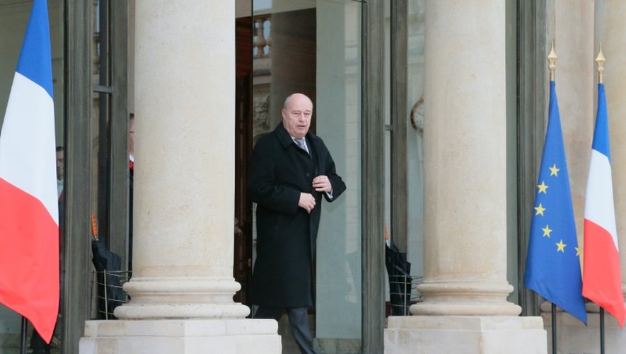 Jean-Michel Baylet quitte l'Elysée, le 22 janvier 2016 à Paris