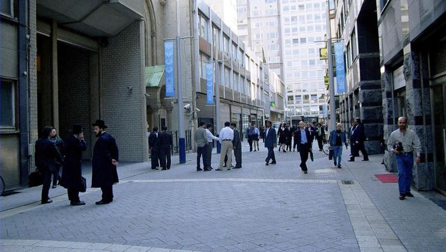 Le quartier des diamantaires à Anvers en 1999