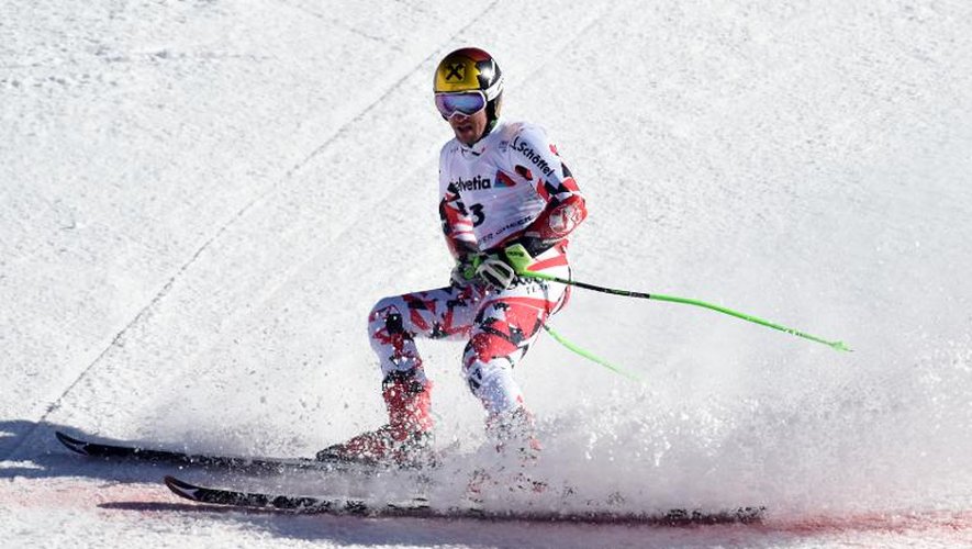 L'Autrichien Marcel Hirscher, à la fin de la 2e manche du slalom géant aux Mondiaux de ski alpin, le 13 février 2015 à Beaver Creek