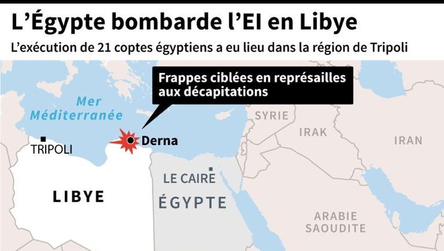 L'Egypte bombarde l'EI en Libye