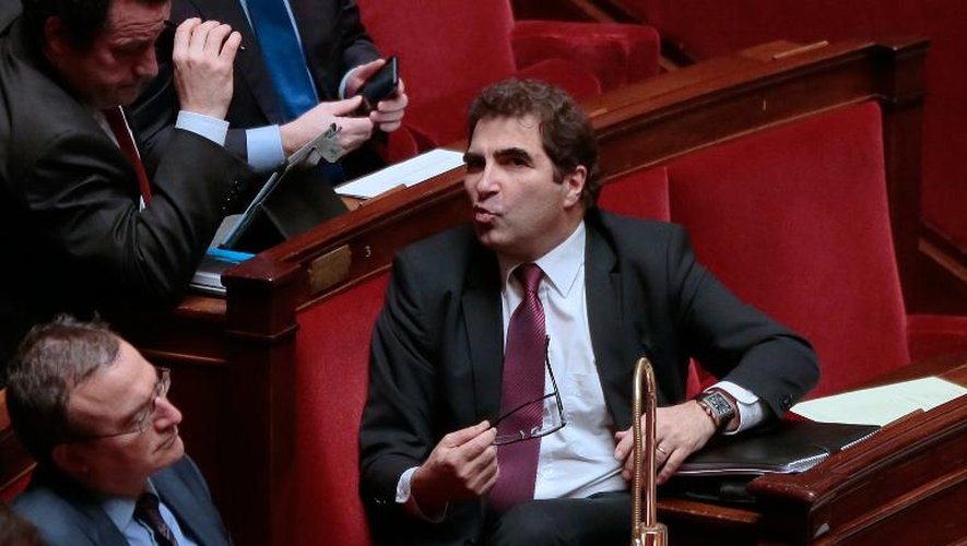 Le député UMP Christian Jacob (c) à l'Assemblée nationale, le 26 janvier 2015 lors d'un débat sur la loi Macron