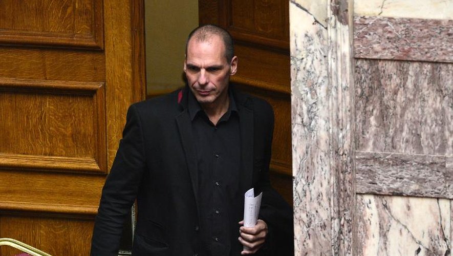 Le ministre grec des Finances Yianis Varoufakis au Parlement, à Athènes le 18 février 2015