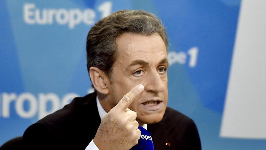 Nicolas Sarkozy lors de son intervention sur Europe 1 le 19 février 2015 à Paris