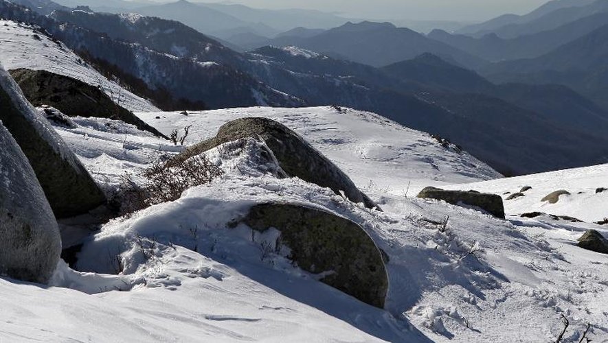 Vue du domaine skiable de Val d'Ese en Corse-du-sud, le 12 février 2015