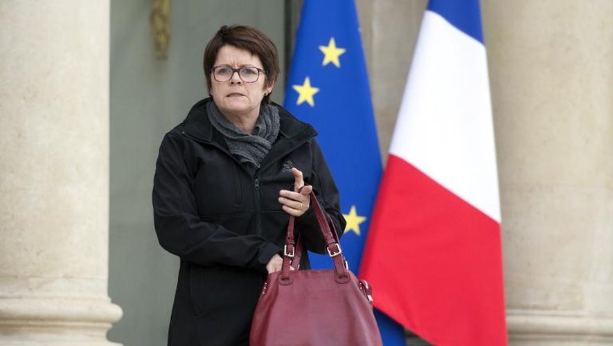 La présidente du Syndicat de la magistrature (SM, gauche) Françoise Martres à l'Elysée le 19 mars 2014