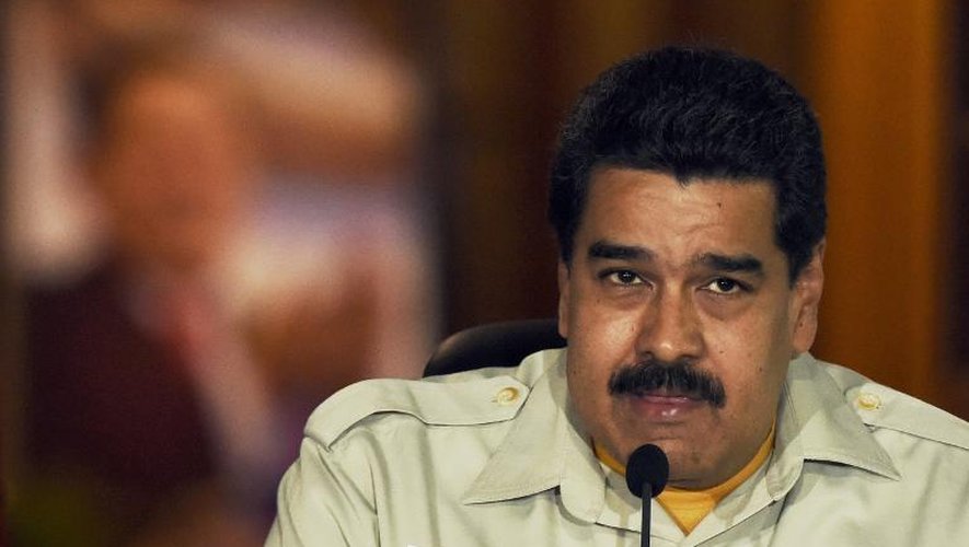 Nicolas Maduro annonçant le 19 février 2015 à Caracas l'arrestation de Antonio Ledezma