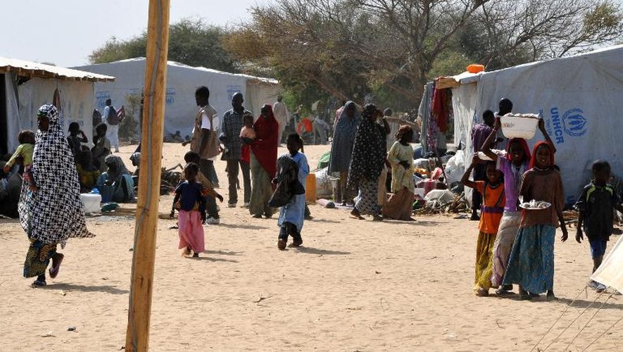 Photo prise le 26 janvier 2015 du camp de l’ONU à Baga Sola, près du lac Tchad, accueillant de refugiés ayant fui l'offensive de Boko Haram contre la ville nigériane de Baga