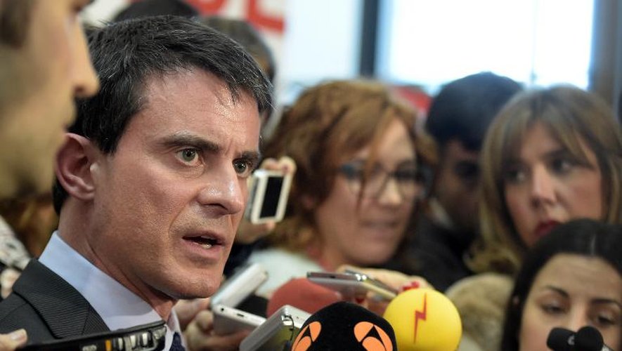 Le Premier ministre Manuel Valls le 21 février 2015 à Madrid