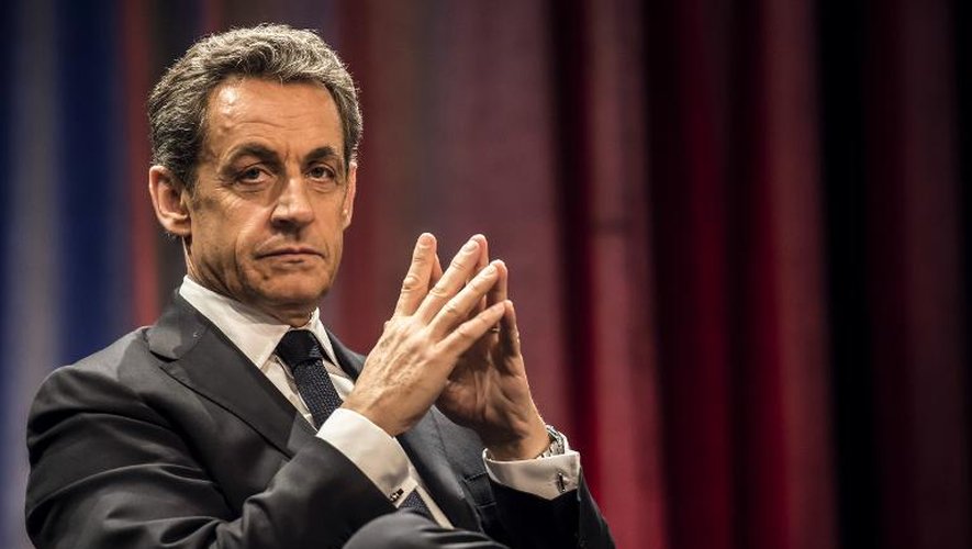 Nicolas Sarkozy lors d'une réunion le 19 février 2015 à Chalon-sur-Saone