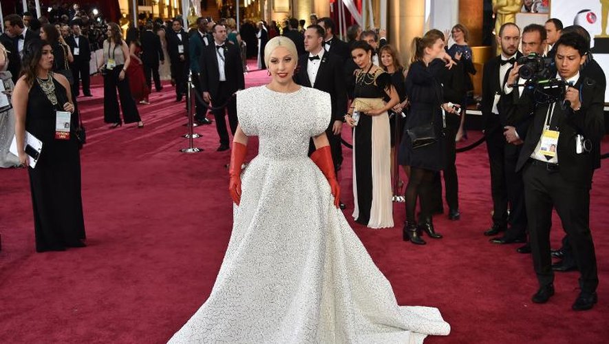 Lady Gaga arrive pour la cérémonie des Oscars à Hollywood, le 22 février 2015