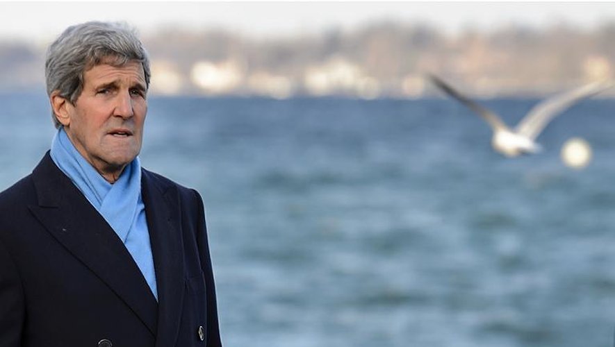 Le secrétaire d'Etat américain John Kerry à son arrivée Genève le 22 février 2015