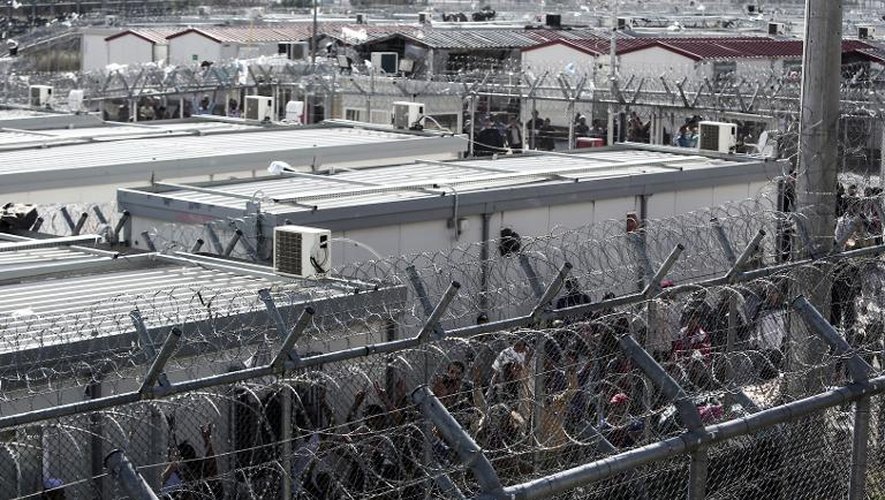 Vue générale en date du 21 février 2015 du camp de rétention d'Amygdaleza, à 25 km au nord d'Athènes