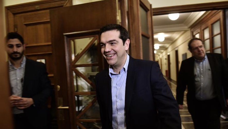 Le Premier ministre grec Alexis Tsipras, le 24 février 2015 à Athènes