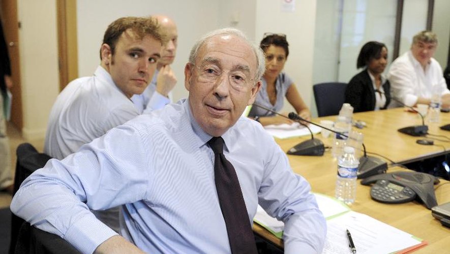 Le vice-président du Medef Jean-François Pilliard participe à une réunion avec les syndicats au siège de l'organisation patronale, le 9 septembre 2014