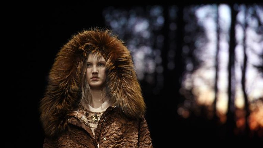 Défilé "Alberta Ferretti" à la Fashion Week de Milan le 25 février 2015