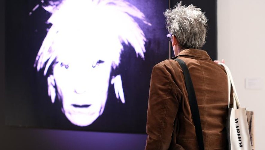 Autoportrait d'Andy Warhol lors d'une vente aux enchères chez Christie's à New York le 31 octobre 2014