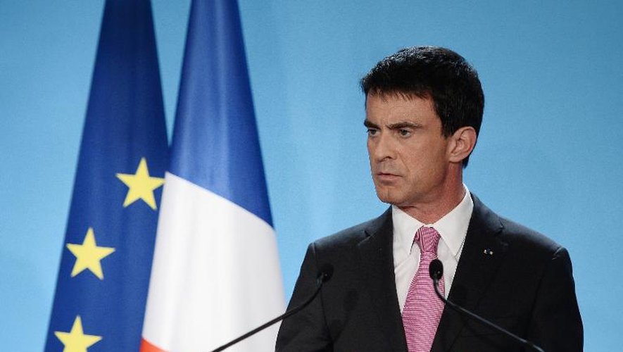 Le Premier ministre Manuel Valls le 25 février 2015 à Paris lors de la conférence sur la dialogue social