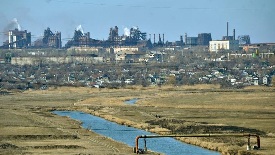 Une vue générale de la ville de Marioupol, dans la région de Donetsk, le 25 février 2015