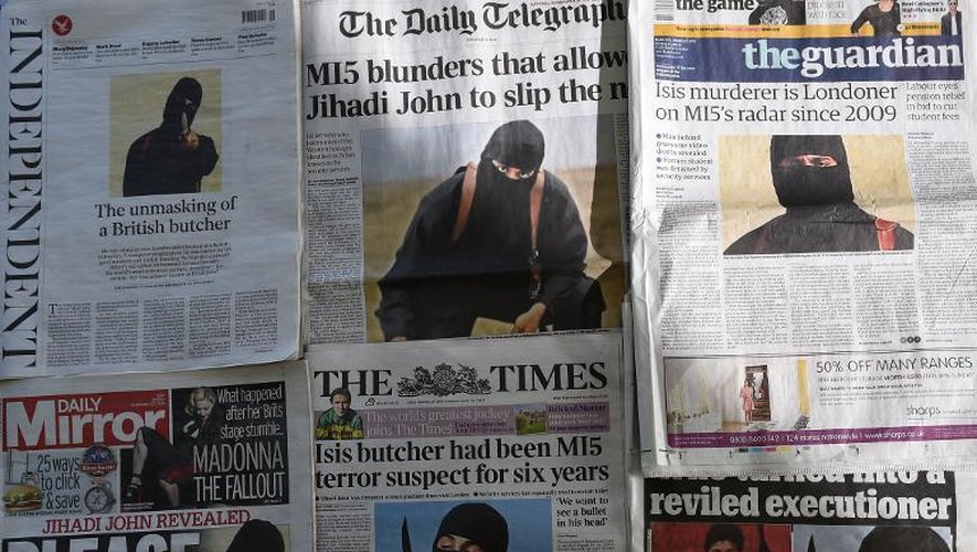 Les Unes de plusieurs journaux britanniques sur "Jihadi John" le 27 février 2015