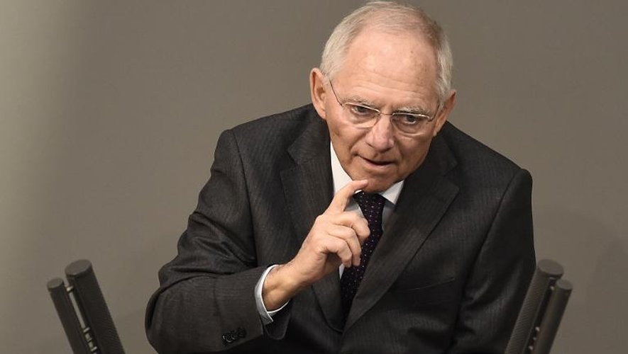 Le ministre allemand des Finances  Wolfgang Schäuble le 27 février 2015 au Bundestage à Berlin