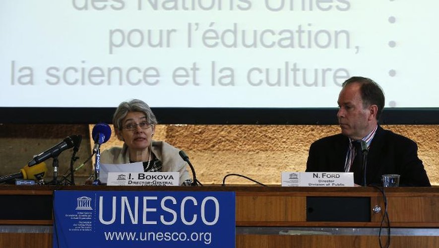 La directrice générale de l'Unesco, Irina Bokova, le 27 février 2015 à Paris