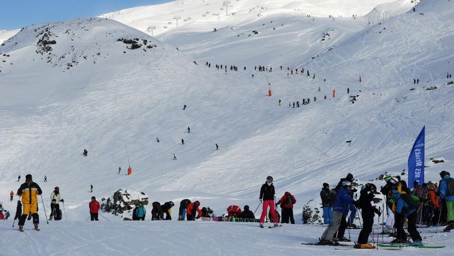 Vue de pistes de ski de la station des Menuires