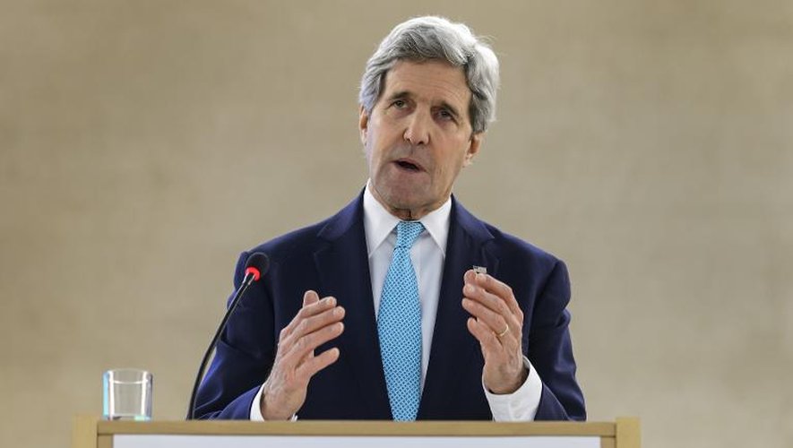 Le secrétaire d'Etat américain John Kerry, le 2 mars 2015 à Genève