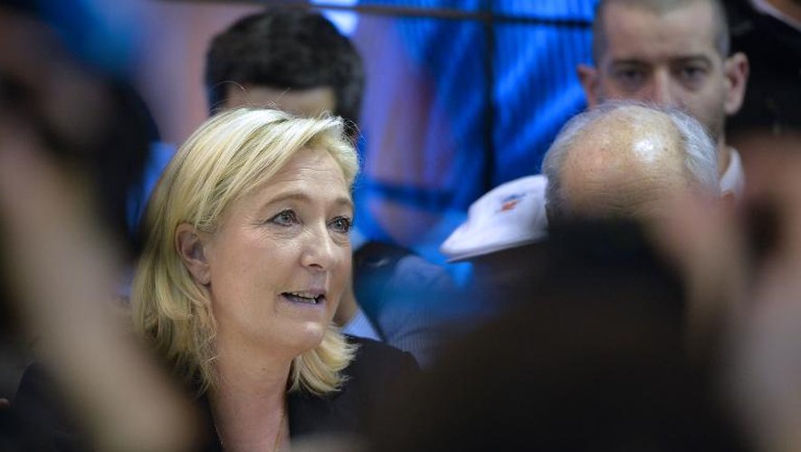 La présidente du Front national Marine Le Pen au Salon de l'agriculture à Paris, le 26 février 2015