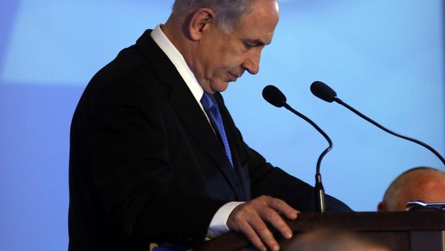 Le Premier ministre israélien Benjamin Netanyahu prononce un discours à Jérusalem le 16 février 2015