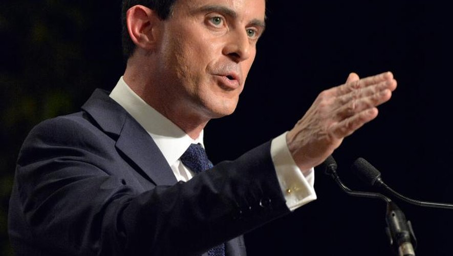 Le Premier ministre Manuel Valls, le 27 février 2015, à Betton, en Ille-et-Vilaine