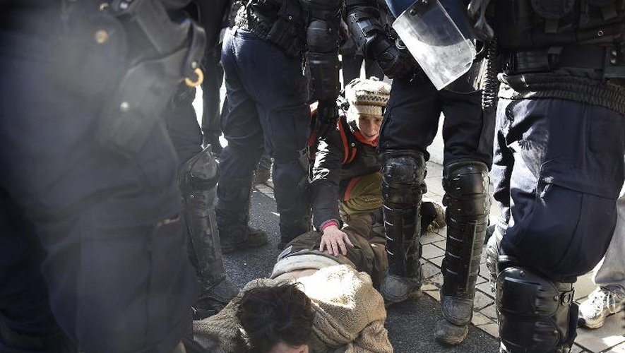 Un activiste pro-zadiste arrêté après des heurts avec les gendarmes, le 4 mars 2015 à Gaillac