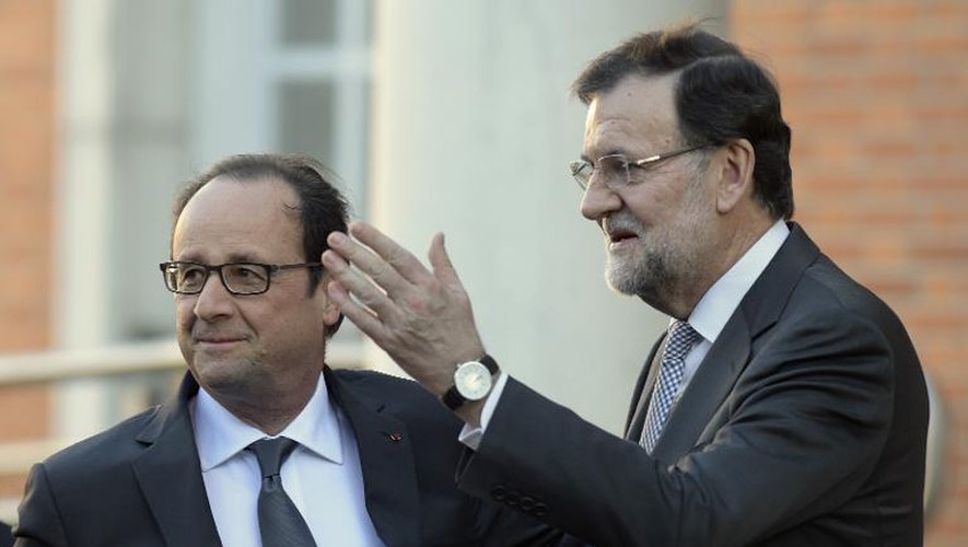 Le président français, François Hollande, et le Premier ministre espagnol, Mariano Rajoy, le 4 mars 2015 à Madrid