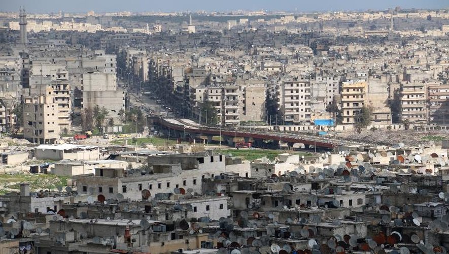 Vue de la ville syrienne Alep le 3 mars 2015