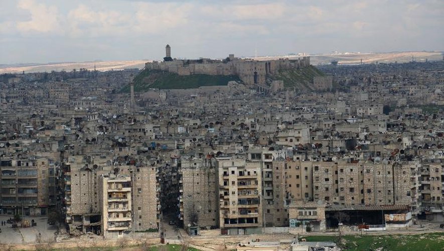 Vue de la ville syrienne Alep le 3 mars 2015