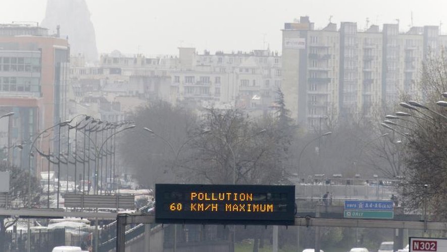 Pollution le 15 mars 2014 sur les périphériques parisiens