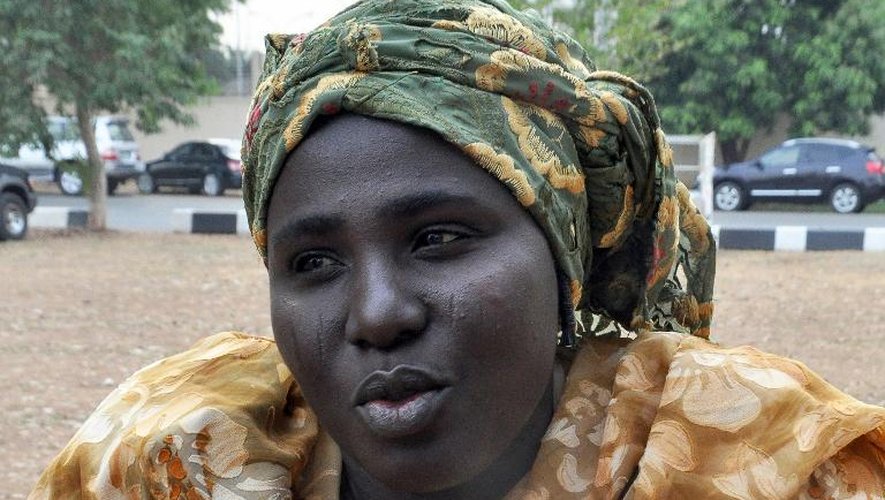 Rebecca Samuel, 36 ans, dont la fille a été enlevée par Boko Haram, le 25 février 2015 à Abuja (Nigeria)