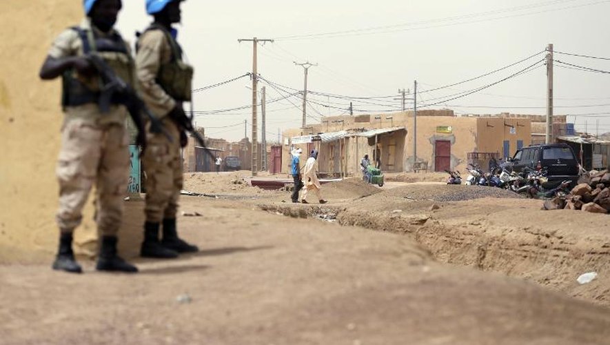 Des soldats des Nations unies patrouillent à Kidal (Mali) le 27 juillet 2013
