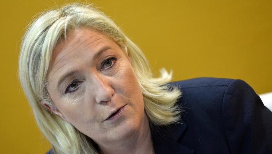 La présidente du Front National, Marine Le Pen à Paris le 26 février 2015