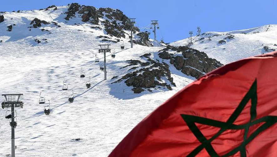 Un télésiège de la station de ski marocaine de Oukaïmeden, le 17 février 2015