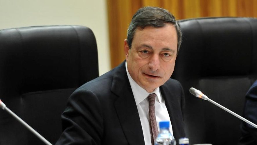 Le président de la BCE, Mario Draghi, le 5 mars 2015 à Nicosie